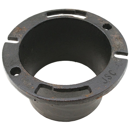 Jones Stephens 4in. x 4in. 5in. ID Cast Iron Inside Caulk Closet Flange, Extra Heavy C42440